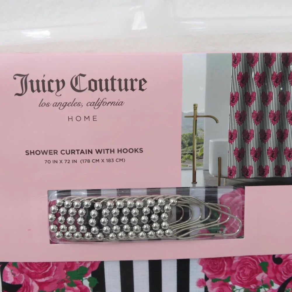 (#114) Juicy couture Los Angeles, Shower curtains with hooks 70